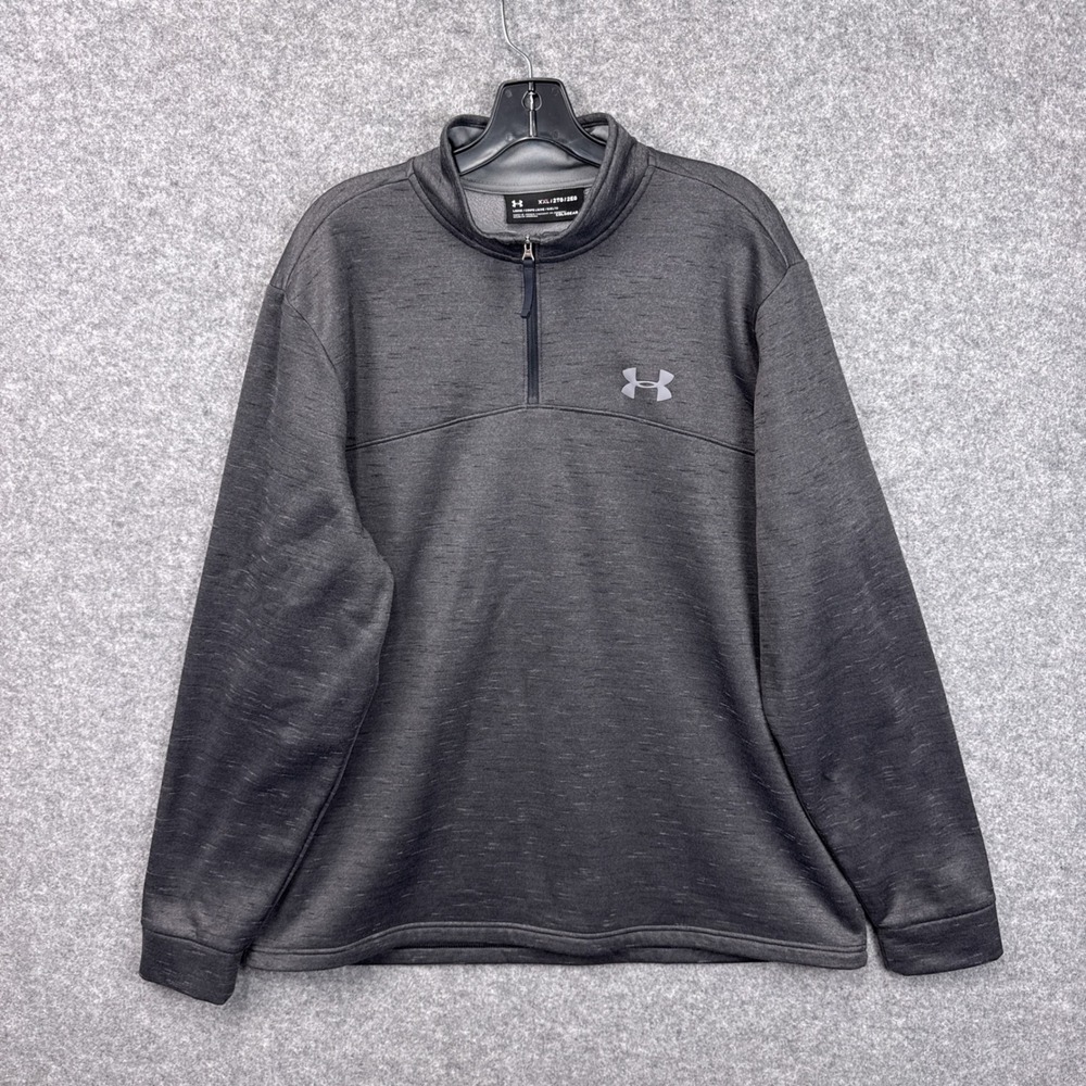 Under Armour Pullover ColdGear XXL Gray Space Dye Polyester 1/4 Zip Fleece